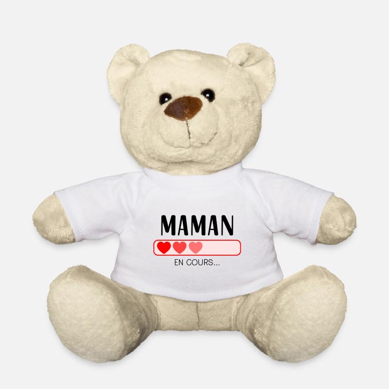 Maman en cours - Nounours - blanc