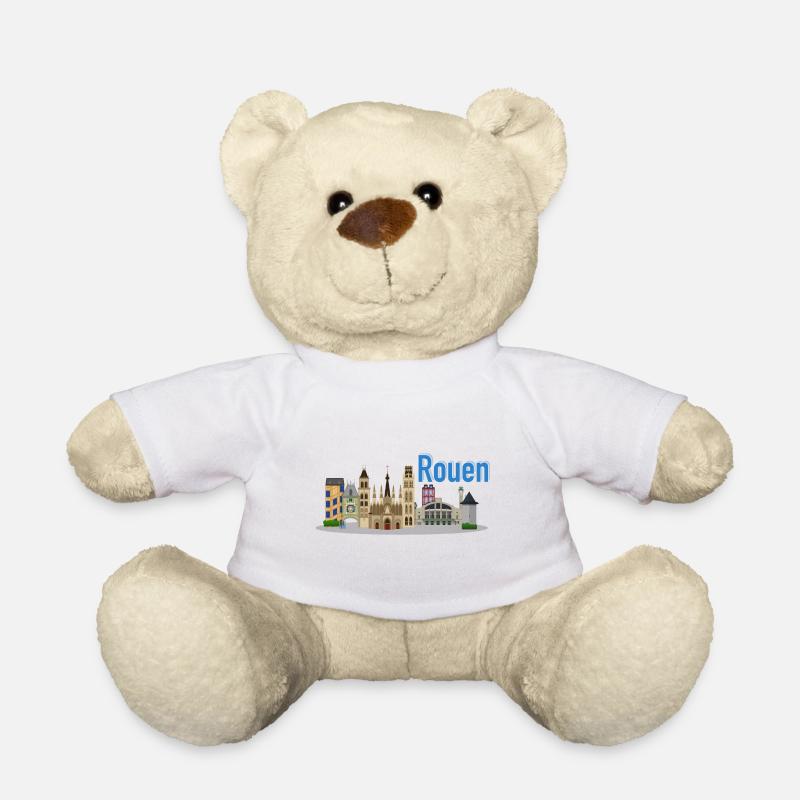 Rouen Flat Design - Nounours - blanc