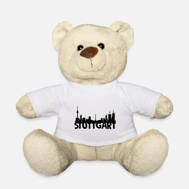 Stuttgart Skyline - Teddy - Weiß
