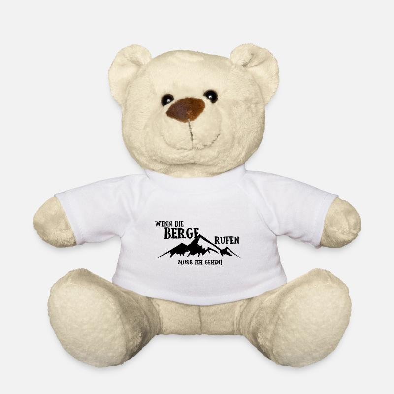 Berg Wandern Alpen Berge Bergsteiger Geschenk - Teddy - Weiß