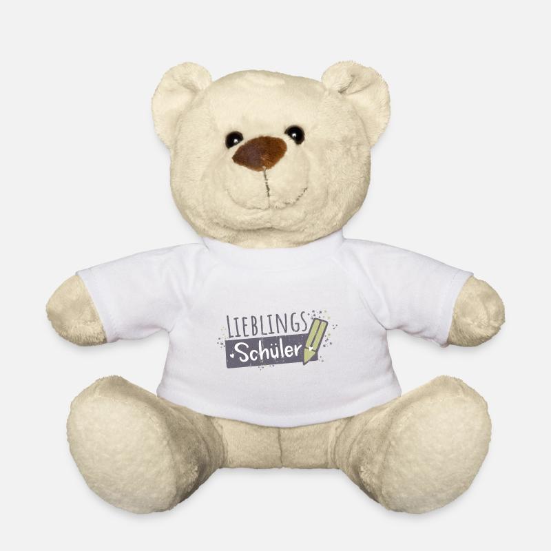 Lieblingsschüler Schule Lehrer Sprüche Geschenk - Teddy - Weiß