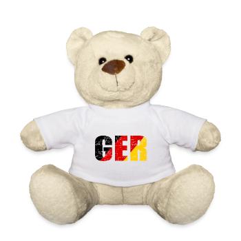 Germany flag GER - football - Teddy Bear - white - Front