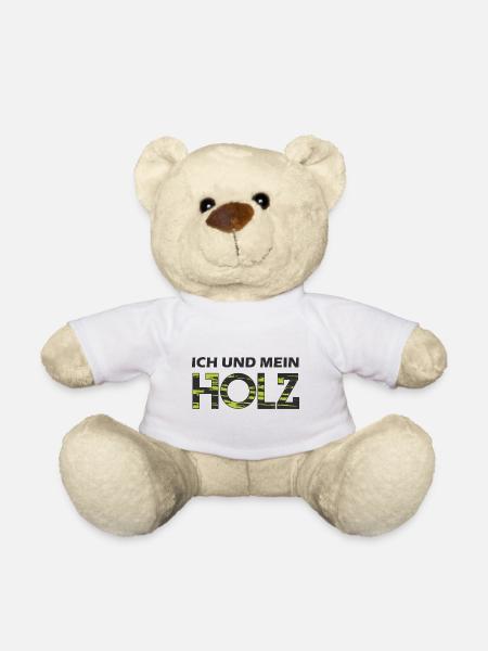 Ich und mein HOLZ - Teddy - Weiß