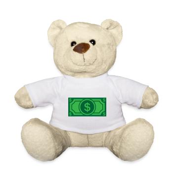 Money, Money, Bill, Dollar - Teddy Bear - white - Front