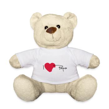 I love papa, J'aime mon papa - version 4 - Nounours - blanc - Devant