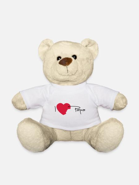 I love papa, J'aime mon papa - version 4 - Nounours - blanc