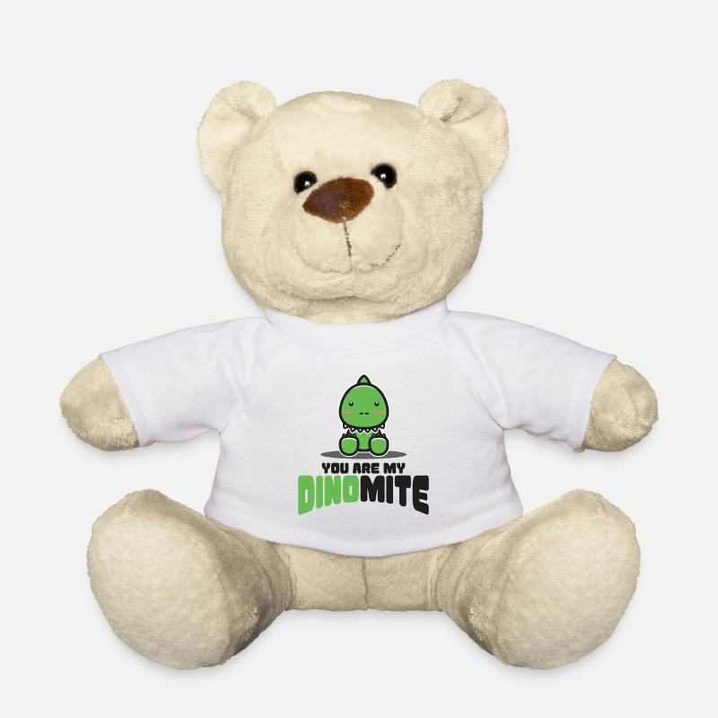 Dino dinosaur prehistoric Trex carnivore - Teddy Bear - white