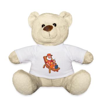 Weihnachstman im Sommerurlaub - Teddy - Weiß - Vorne
