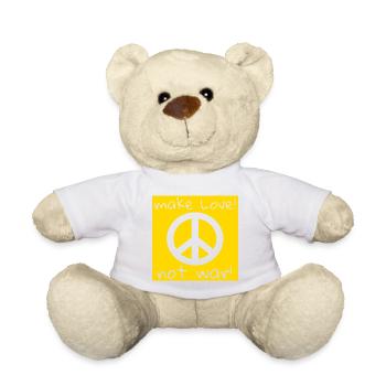 MAKE LOVE! NOT WAR! - Teddy - Weiß - Vorne