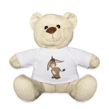 Idée cadeau unique d'âne de licorne / corne d'âne - Nounours - blanc - Devant