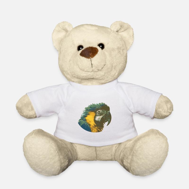 Bunter Papagei - Teddy - Weiß