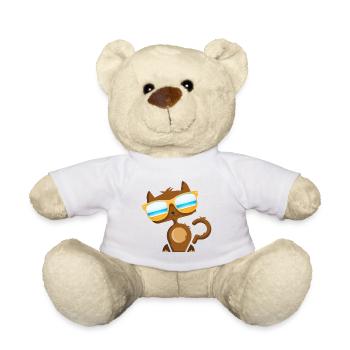 Maunz Katze Cat Love Sonnenbrille Tierliebe Augen - Teddy - Weiß - Vorne