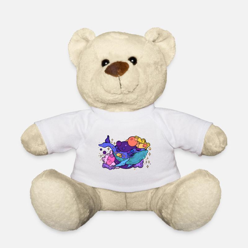 Whale Universe - Teddy Bear - white