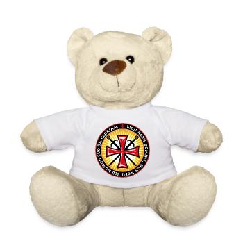 22 Ritter Kreuz Schwerter Non Nobis Domine - Teddy - Weiß - Vorne