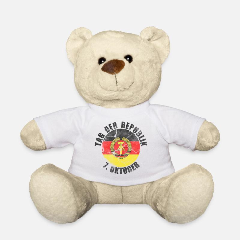 Tag der Republik 7. Oktober retro - Teddy - Weiß