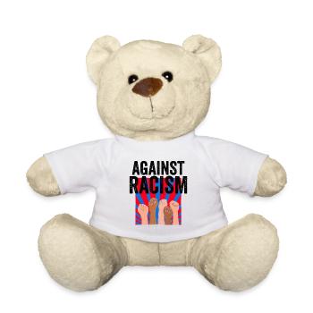 Anti Rassismus | Antifa Gegen Rechts Geschenkideen - Teddy - Weiß - Vorne