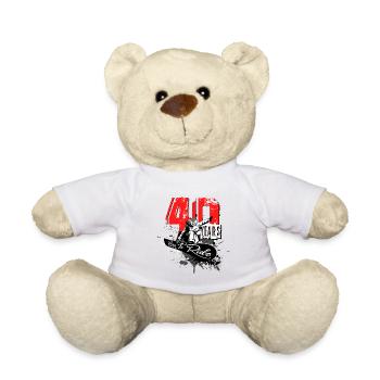 Snowboard - 40. Geburtstag - Teddy - Weiß - Vorne