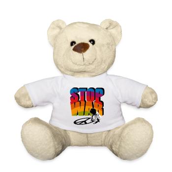 Stop War - Teddy Bear - white - Front