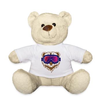 Ski ski skieur Baer cadeau - Nounours - blanc - Devant
