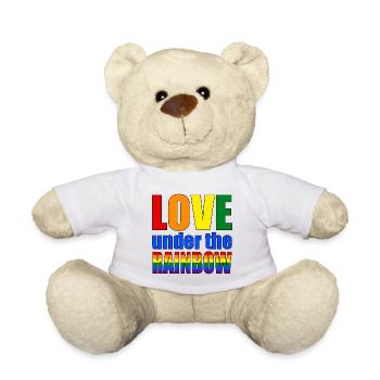 Liebe unter dem Regenbogen - Teddy - Weiß - Vorne