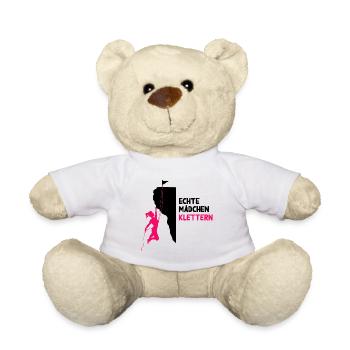 Bouldern klettern Kletterer Frau Geschenk Berge - Teddy - Weiß - Vorne