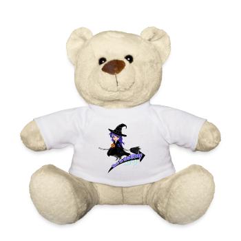 flying witch in training Halloween design - Teddy Bear - white - Front