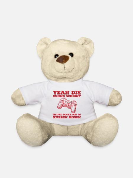 Yeah die sonne scheint Gamer Geschenk Zocken - Teddy - Weiß