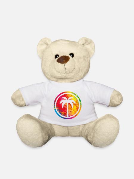 palme symbol insel bunt - Teddy - Weiß