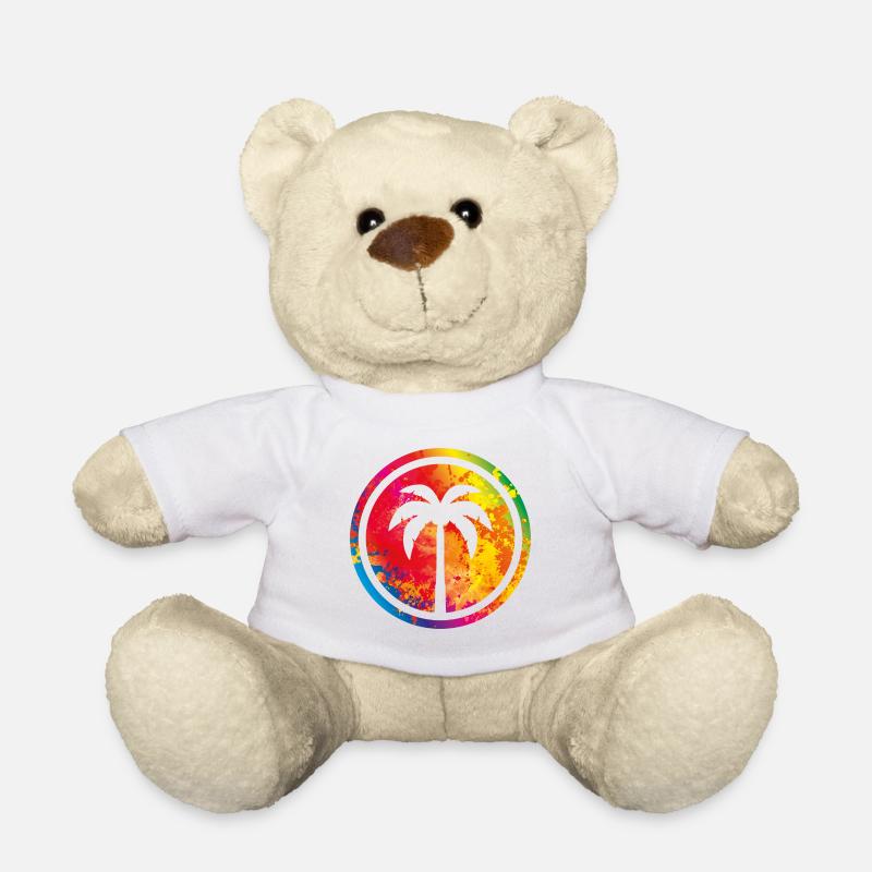palme symbol insel bunt - Teddy - Weiß