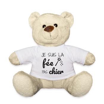Je suis la fée pas chier - Nounours - blanc - Devant