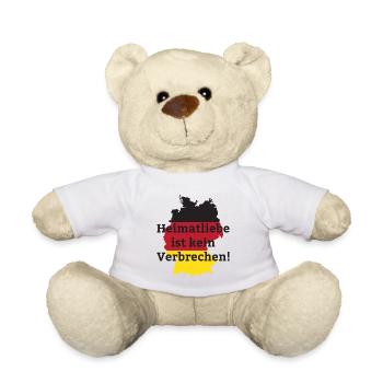 Heimatliebe Spruch Deutschland Heimat Geschenk - Teddy - Weiß - Vorne