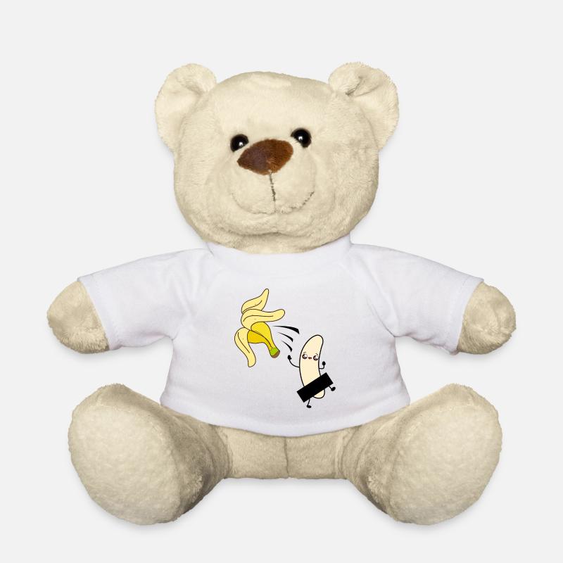 Banane Vegan Bio Lustig Geschenk - Teddy - Weiß