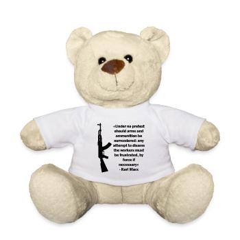 AK-47 Spruch Sturmgewehr Waffe Geschenk - Teddy - Weiß - Vorne