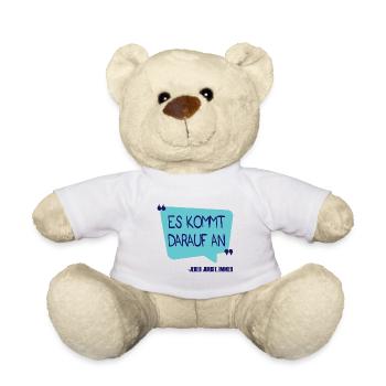 Es kommt darauf an Anwalt Spruch Beruf Geschenk - Teddy - Weiß - Vorne