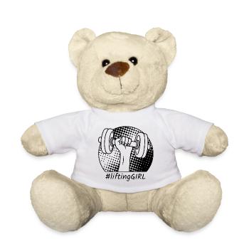 Lifting girl Fitness Musculation Sport - Nounours - blanc - Devant