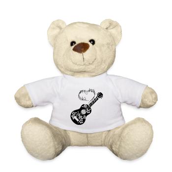 Love Ukulele Gift Musician Hawaii - Teddy Bear - white - Front