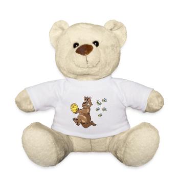 Brown bear bear beess escaping bins honey - Teddy Bear - white - Front