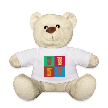 Hessen Hessisch Geschenk Babbel Apfelwein Appelwoi - Teddy - Weiß - Vorne