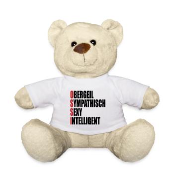 Ossi Geschenk DDR Ostdeutschland Generation - Teddy - Weiß - Vorne