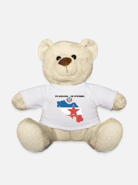 Yugoslavia SFRJ Jugo Kosovo Geschenk Tito - Teddy - Weiß