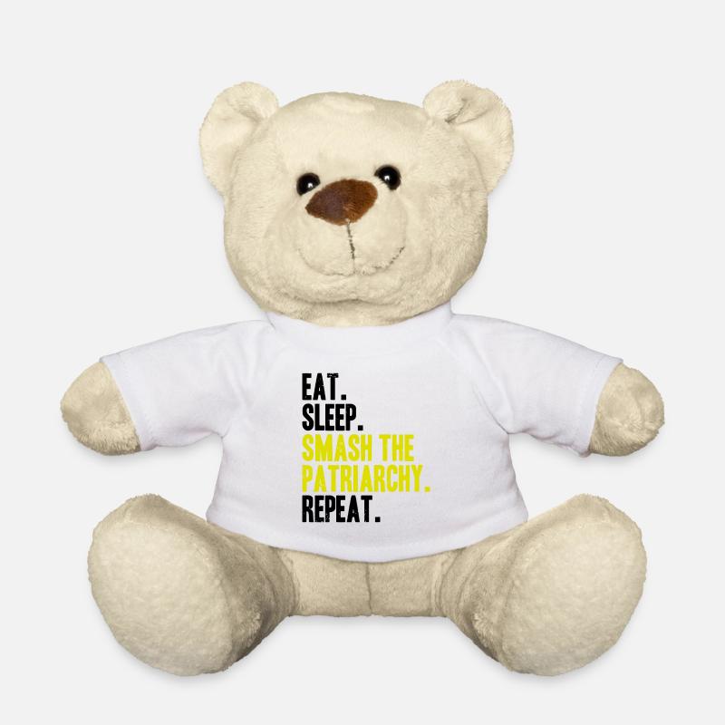 Eat Sleep Smash the Patriarchy Repeat - Teddy - Weiß