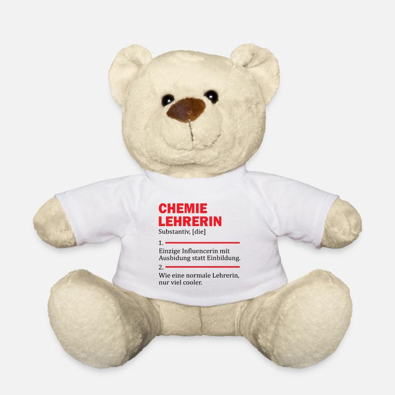 Chemie Lehrerin Geschenk Schule - Teddy - Weiß
