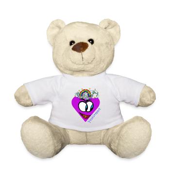 YoshiHeart - Edition 1 - Cœur violet - Nounours - blanc - Devant