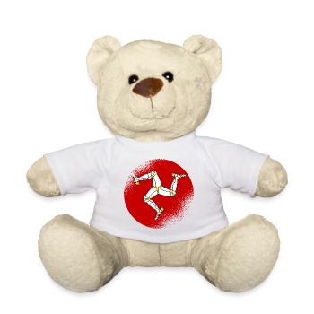 Isle of Man Flagge Triskele Flag of Isle of Man - Teddy Bear - white - Front