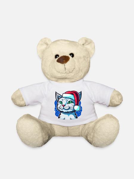 Illustration de chat de l’Avent mignon, l’Avent idéal - Nounours - blanc