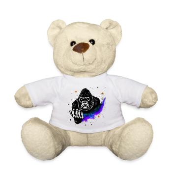 Gorilla Nebula | AI Art | AI generated Art - Teddy Bear - white - Front
