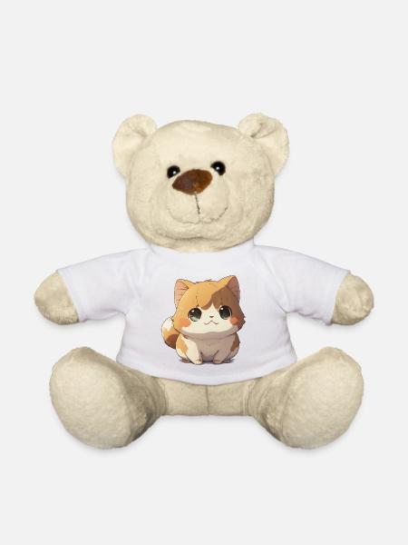 Katze | Kätzschen | Baby Katze | Cute Anime Cat - Teddy - Weiß