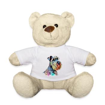 Riesenschnauzer / Schnauzer Hunde Design Geschenk - Teddy - Weiß - Vorne