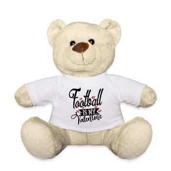 Le football est ma Saint-Valentin - Football américain - Nounours - blanc - Devant