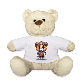Mascotte d’animal de football américain Lion mignon - Nounours - blanc - Devant